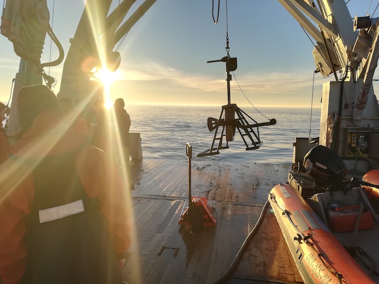 Box-coring form the Navicula back deck