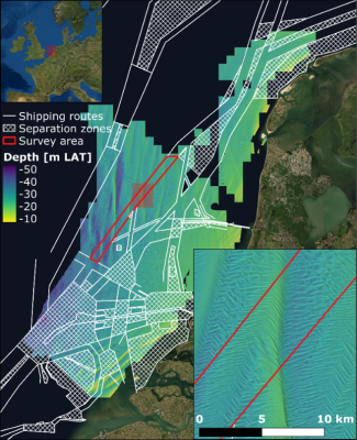 Bathymetry of the Netherlands Continental Shelf. Data from the Dutch Royal Navy.