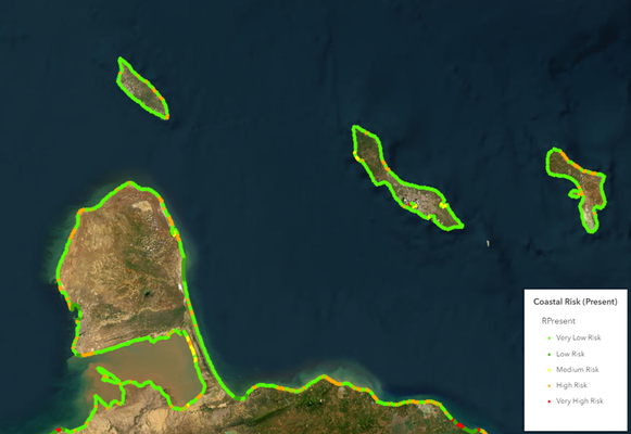 Figure 1 Sample dataset of the Netherlands Antilles, depicting an example of the expected result from this study